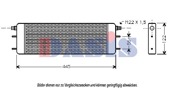 AKS DASIS Eļļas radiators, Motoreļļa 126190N